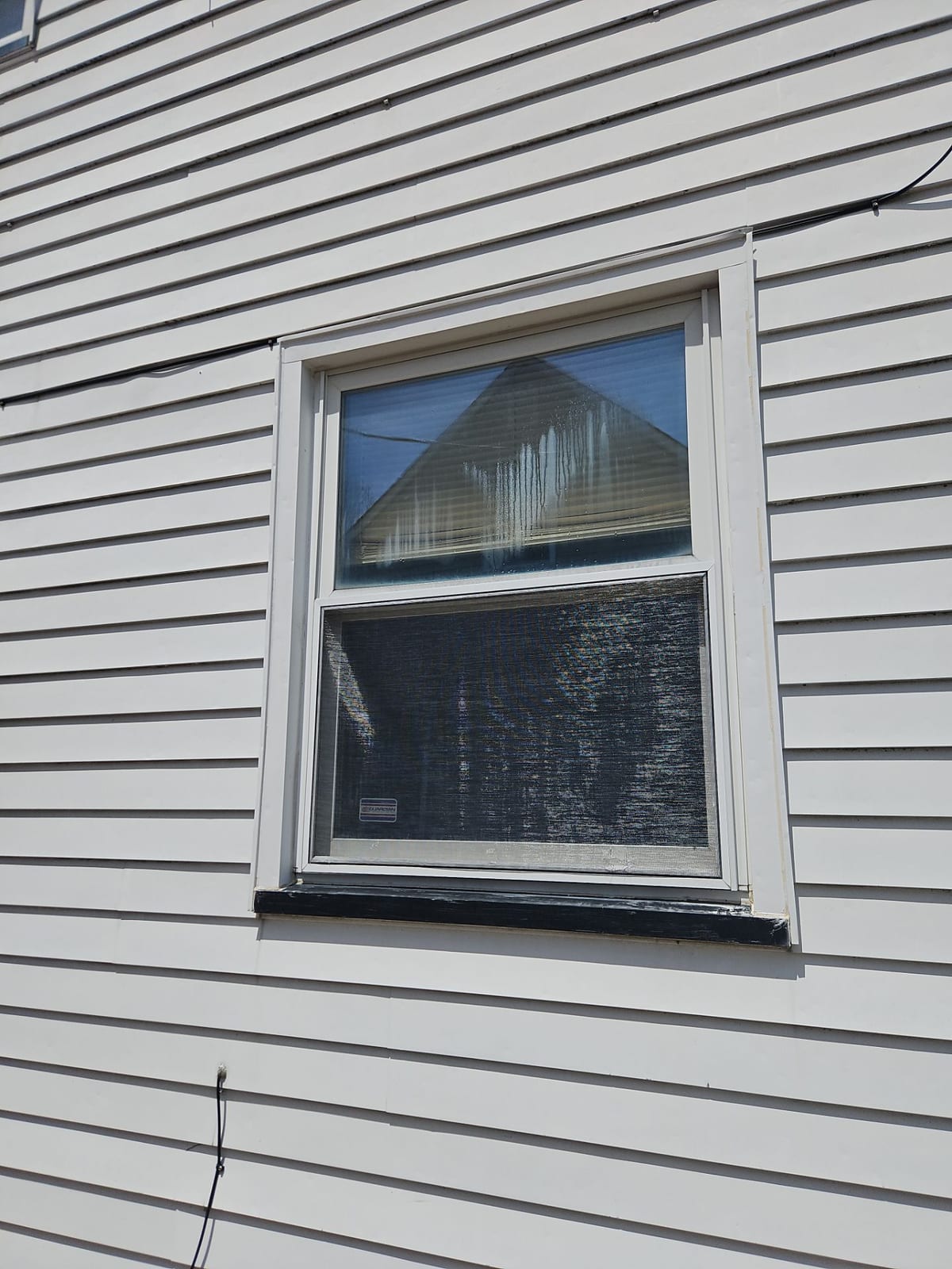 Impacts around the windows and trim — hail damage is rarely limited to the roof.